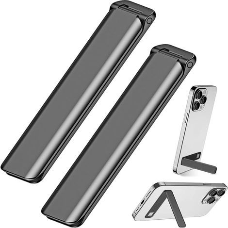 2er-Pack Handyhalterung, verstellbare vertikale und horizontale Tischhalterung, kompatibel mit Mobiltelefonen, Desktop-PCs, Smartphones, iPads, Tablets und mehr – Schwarz (1/5)