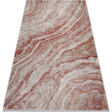 Teppich FUSION 9776 beige / Terrakotta - Abstraktion, modern, abstrakt red 80x150 cm