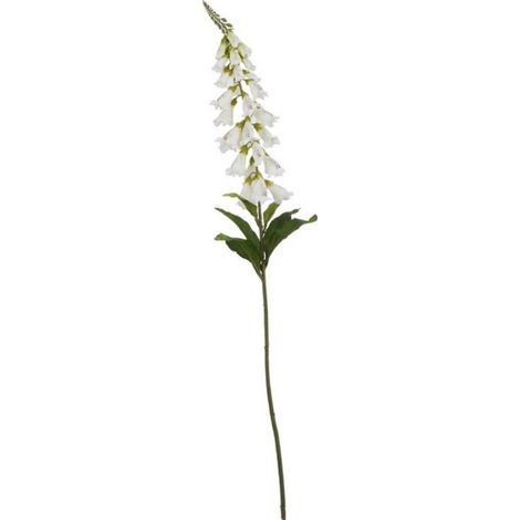The Natural Garden Collection Foxglove (Single Stem Flower) - Plastic - Height 11 cm - White
