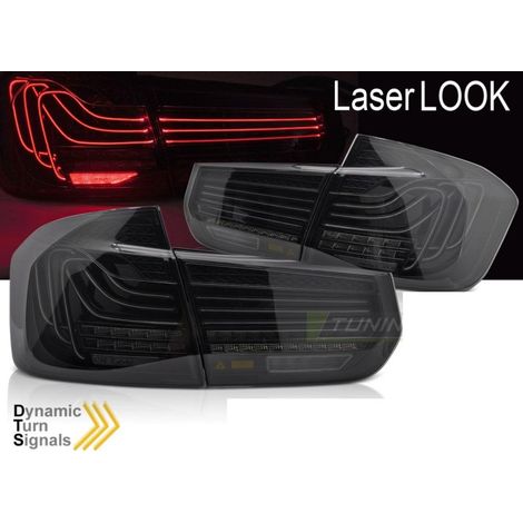 Paire de feux arriere BMW serie 3 F30 Berline 11-18 FULL LED Dyn Fume Look Laser (1/4)