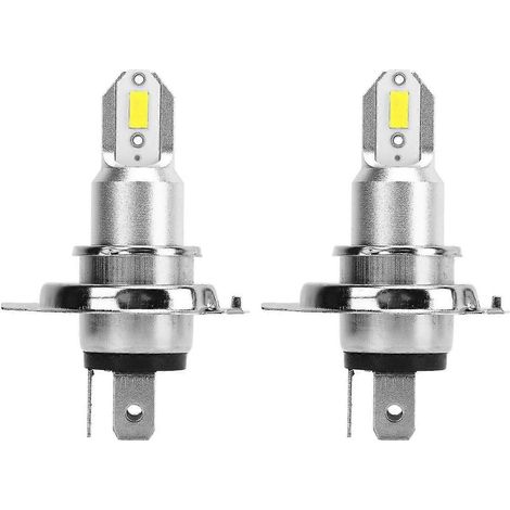 Ampoules de phares LED H4 3000K jaune 2600LM 110W (2 unités) compatibles avec motos, voitures, SUV et camions