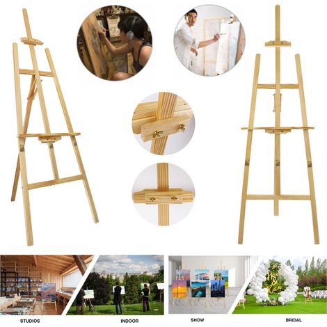 175cm Staffeleien Staffelei holz stafelei Atelierstaffelei Kiefer Standstaffelei