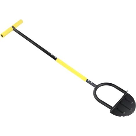 Couteau à bordures à dents de scie, à manche long, demi-rond avec réglage de la hauteur, outil de jardinage pour un entretien précis des bordures. (1/5)