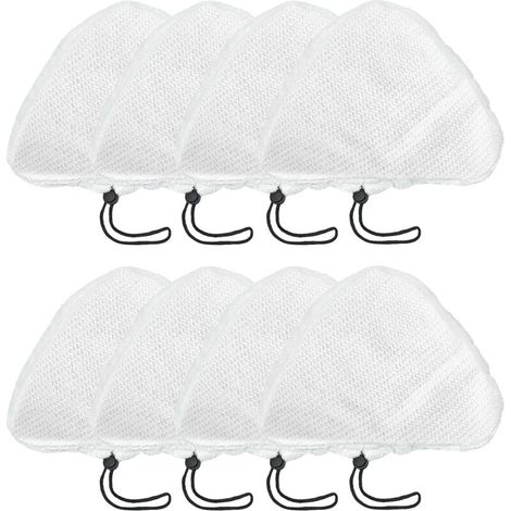 8 Pack Microfiber Cloths Universal Cleaning Pads Compatible with Other Steam Mops Washable Mop Replacement Parts (1/4)