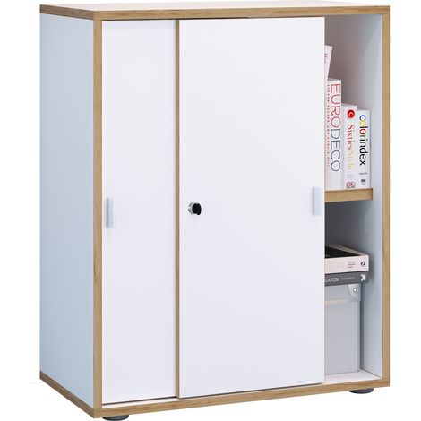 Portes coulissantes d'armoire de bureau Salia 2-fold B60 74x60x37 - VCM (1/2)