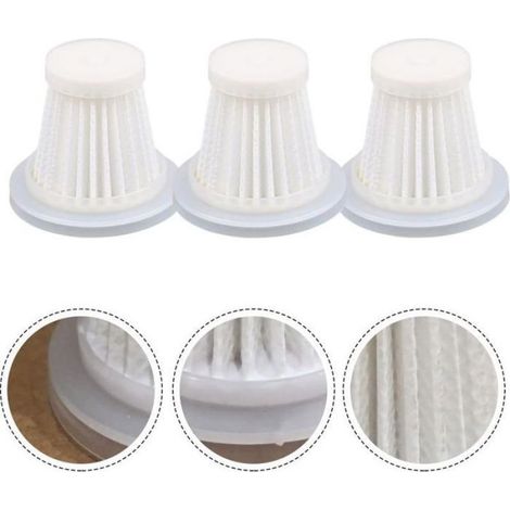 Filtre Aspirateur Sans Fil - Filtre Poussiere Et Allergenes - Pour Aspirateur Main Voiture - Lot De 3 (1/5)