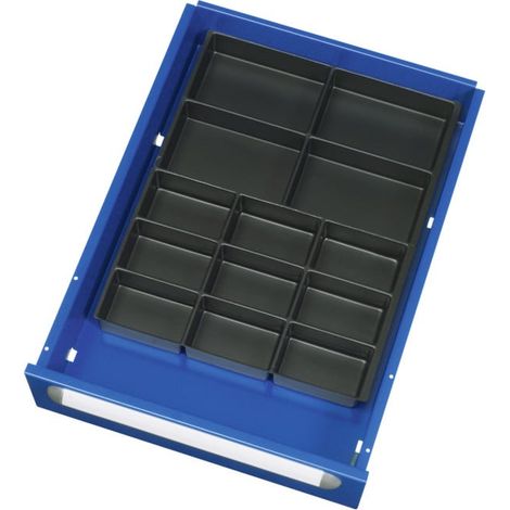 Kit de compartimentation Rau pour tiroirs Tiroir-E H 60-360mm 2 bacs à matériel (1/2)