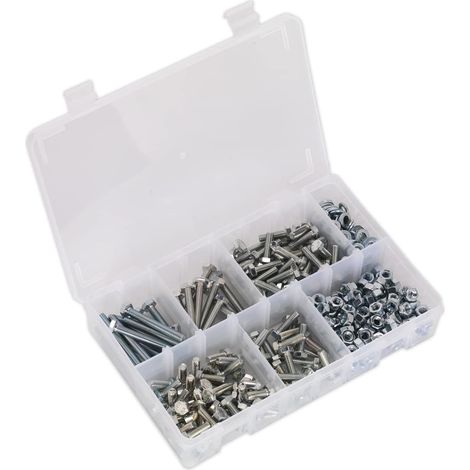 Ab050snw Tige filetée, écrou et rondelle Assortiment 408pièce métrique M6 haute résistance