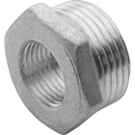 Reducción Hexagonal 3/4-1/2 Macho Hembra Cromo Latón