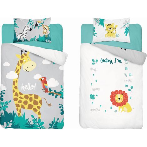 Ropa de cama para bebé 100x135 Safari ALGODÓN (1/3)