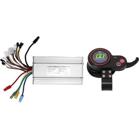 Contrôleur de moteur sans balais DC 36V 48V 30A avec écran LCD couleur pour vélo électrique, support de panneau inclus (1/5)