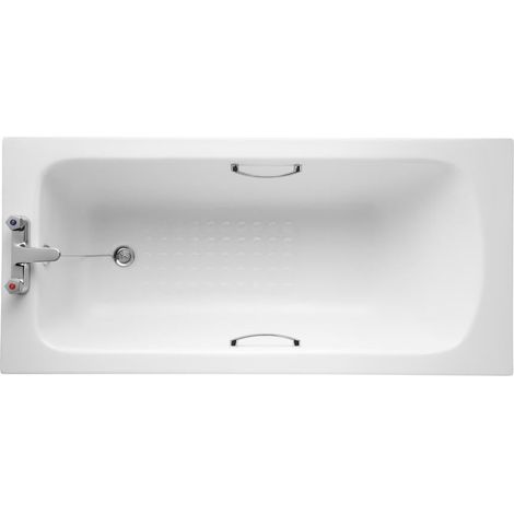 Armitage Shanks Sandringham 21 1500 x 700mm 2TH Antislip Bath with Grips (inc Leg Set) (1/3)