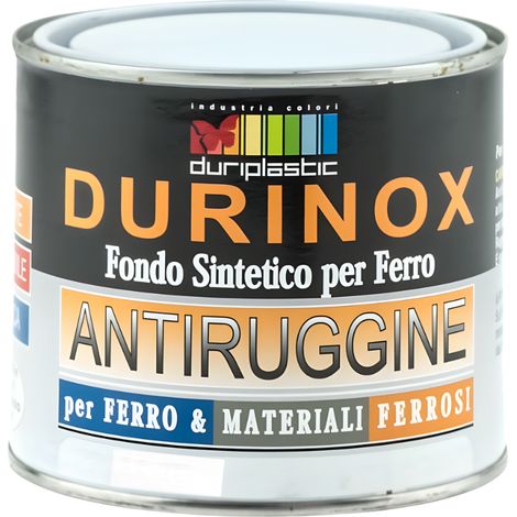 Durilux antiruggine per ferro fondo alchidico di alta qualità formato 0,5 l - colore- bianco 500 ral 9010 - confezione 1