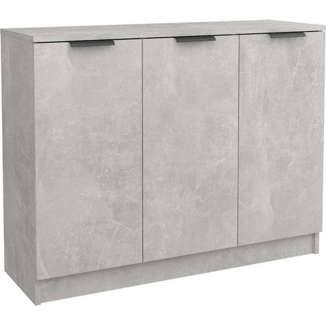 Sideboard/Anrichte/Buffet Betongrau 90,5x30x70 cm Holzwerkstoff LXWW682047 (1/5)