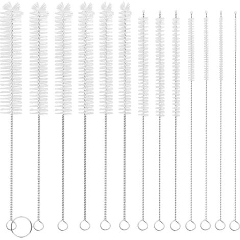 Lot de 13 brosses à biberons Longues Brosse de Nettoyage-Paille Nettoyeur de Pipe Brosse Fine pour Tuyau de Lait Brosse Polyvalente pour Nettoyer la théière Buse Pailles Mini Brosse de vidange (1/5)