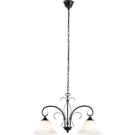 Globo - suspension - Aries - marron - métal - lustre - E27 -