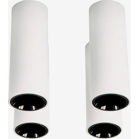 Pack de 4 apliques de techo LED de superficie redondos Ø7,2 cm en aluminio Luisiana SKLUM (1/5)