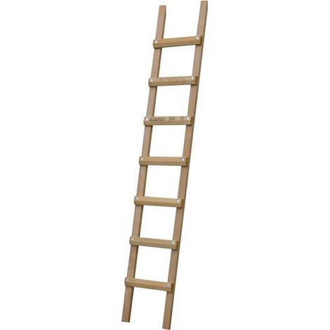 Scala da tetto in legno - 9 pioli - Lunghezza 2.50m - B3125025 (1/5)