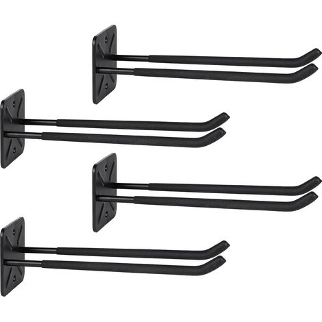 Lot de 4 grands crochets de garage robustes pour rangement d'outils de garage, support mural pour étagère à pneus, crochet d'échelle, organisateur de garage pour porte-roue (4) (1/5)