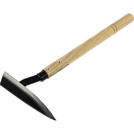 Houe en acier à manche en bois, houe de jardinage, 1 pièce, outil de jardinage manuel durable. (1/5)