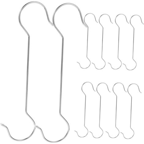 10 Stück S förmige Edelstahl Pflanzenhaken 30cm Groß