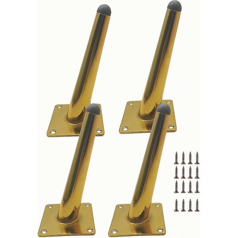 Pieds de meubles dorés luxueux, pieds fuselés pour meubles TV, pieds de coiffeuse, pieds de table basse, pieds de canapé, pieds de meubles en métal de style médiéval. (1/5)