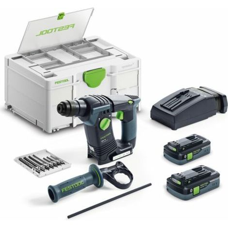 Festool Akku-Bohrhammer BHC 18 HPC 4,0 I-Plus, 2x4,0 Ah+Lader+Bohrer+Systainer (1/5)
