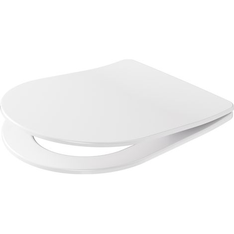 CECIPA MAX Abattant WC Forme D Ultra-plat – Duroplast avec Frein de Chute Softclose, Fixation Rapide, Résistance 175 kg (1/5)