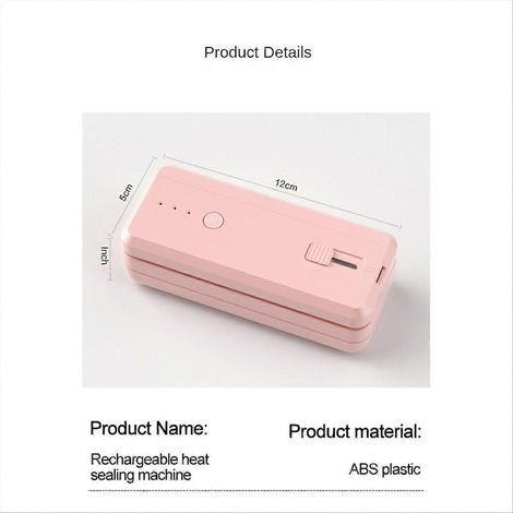 Scelleuse thermique mini pour sacs, scelleuse thermique portable, blanche (1/5)