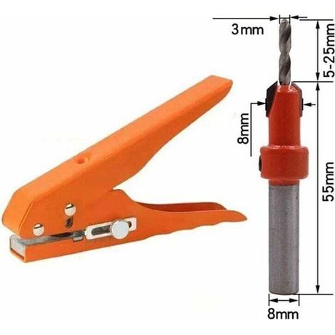 YMYNY Pince à PoinçOnner pour Bandes de Chant Outil de PoinçOnnage Pince à Masquage 3X8MM Foret à Trou de Vis Chapeau Outil de Menuiserie (1/4)