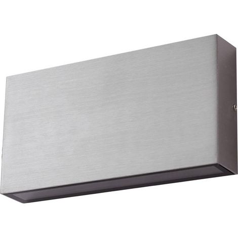 Lindby Lámpara de pared exterior 'Jarte' en Gris Aluminio
