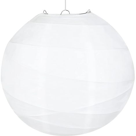 LIHAO Lampion Lantern Abat Jour Papier, Suspension Boule Papier Luminaire Chinoise pour Mariage Fête, Diamètre 30 cm, Blanc(1pc) (1/5)