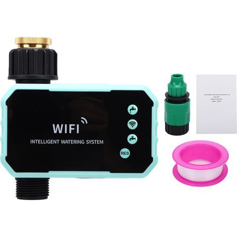 Professional Sprinkler Timer, Solar WiFi Water Timer with APP Remote Control, Rain Sensor, Adjustable Panel, Outdoor Automatic Irrigation Controller for Lawn, Garden, Imperial Thread 3/4" – High Re (1/5)