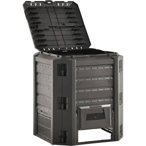Maison Exclusive - Gartenkomposter Schwarz 380 L