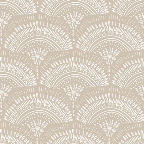 Papier Peint Géométrique Beige Bohème Papier Peint Graphique Geometrique Éventail Papiers Peints Adhesif Mural Cuisine Chamb[BI49] (1/5)