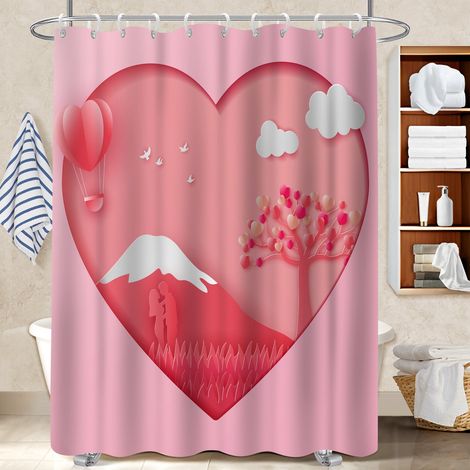 Rideau douche imperméable polyester 180x180 naturel voile de douche pour idéal location saisonnière (1/5)