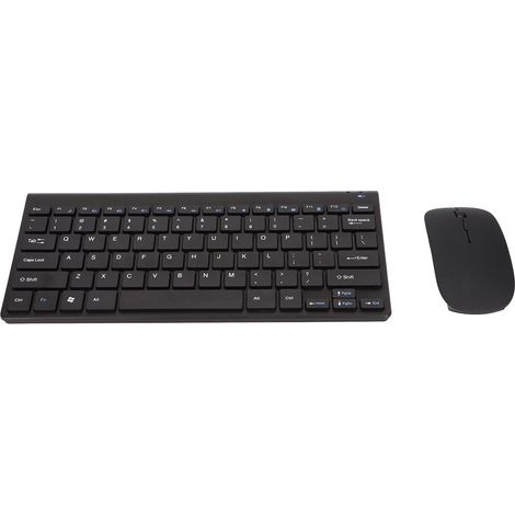 Combo Clavier et Souris Sans Fil USB 2.4G, Ergonomique, Portée 10 mètres, Économie d'Énergie, Noir