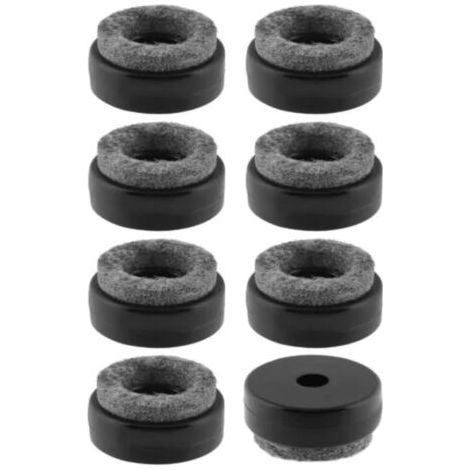 8x Patin glisseur feutre pied chaise meuble plastique 25 mm M5 M6 rondelle à visser (1/3)