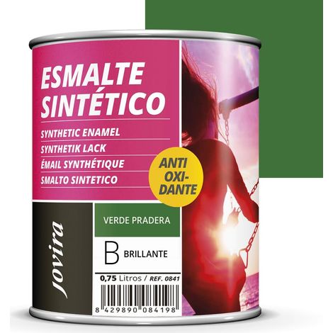 Vernis synthétique anti-oxydant brillant. Protection et décoration de surfaces en acier, fer et bois. 750 Millilitres, Vert Primaire (1/5)