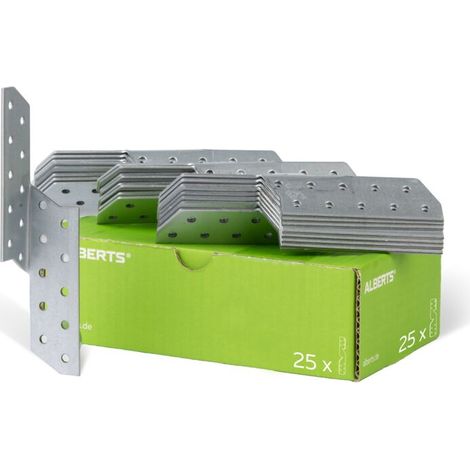 Équerres renvoyées droite 32x32x170mm – Acier galvanisé Sendzimir – Lot de 25 pièces – Pour applications précises et robustes – (1/5)