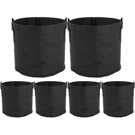 Sollbry Sac de Plantation 6 pièces Sacs à Plantes en Non tissé Aération Tissu Pots Respirant Sac avec Poignées pour Jardin Maison (4030cm) (1/3)