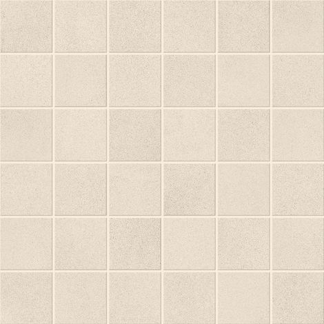 Mosaïque effet Béton Beige Ivoire 4,8x4,8 cm Quadra 30x30x0,9 cm Mat Montera - Sol et mur intérieur (vendu par carton de 0,9 m²) - RO'MA CARRELAGE