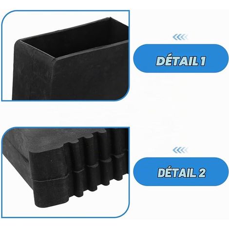 Set of Non-Slip Rubber Ladder Feet Pads Floor Protection and Noise Reduction for Step Ladders Chairs and Home Use (1/4)
