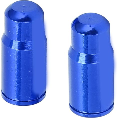 Paar Presta-Ventilkappen aus Aluminiumlegierung für Fahrräder, Reifenventilabdeckungen, staubdicht, blau, für Mountainbikes und Rennräder (1/5)