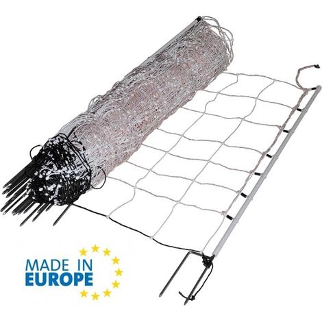 EuroNetz TurboLine Rete per Ovini Bianca 90/2-14/B-50 m GALLAGHER per Recinzioni Elettriche (1/2)