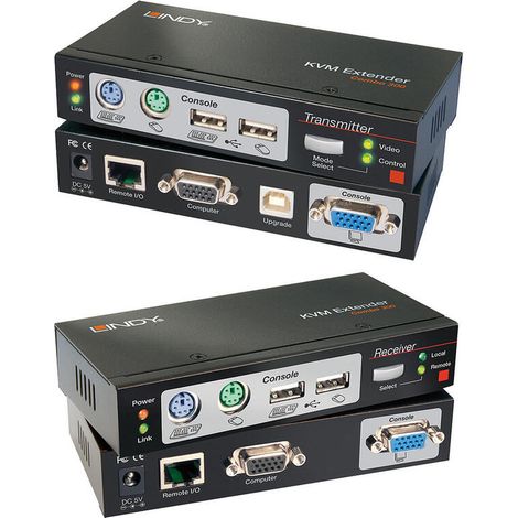 Lindy 39378 interruptor KVM Negro