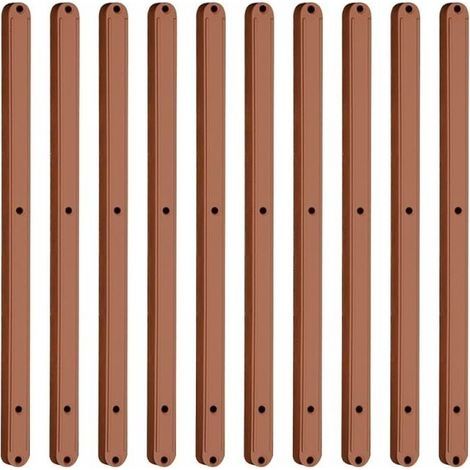 Lot de 5 paires de glissières de tiroir en plastique pour tiroir - 298 mm - Marron (1/5)
