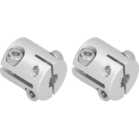 2PCS Accouplement d'Arbre en Alliage d'Aluminium avec Perçage Hexagonal pour Transmission Mécanique (1/5)