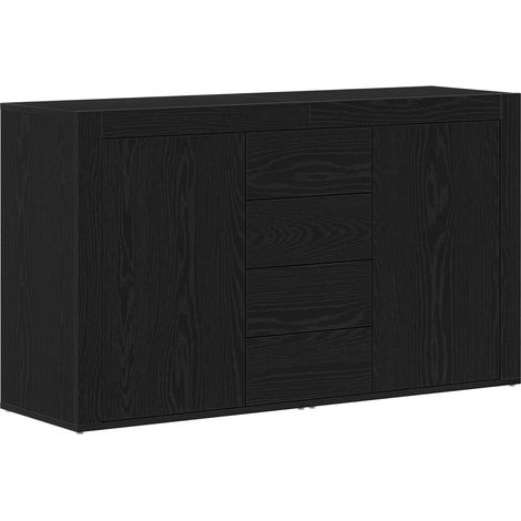 Maison Exclusive - Credenza Rovere Nero 120 x 36 x 69 cm Legno multistrato