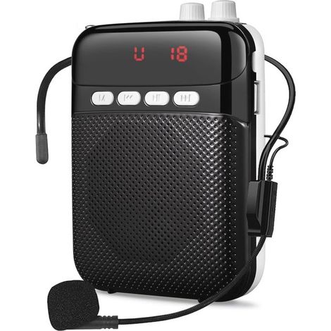 Amplificatore vocale portatile e ricaricabile con microfono e cuffie per lezioni e riunioni. (1/5)